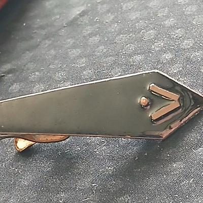 Vintage divided trinket box with Tie clips - Anson - Swank