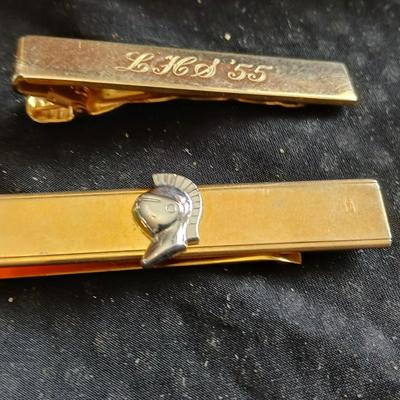 Vintage divided trinket box with Tie clips - Anson - Swank