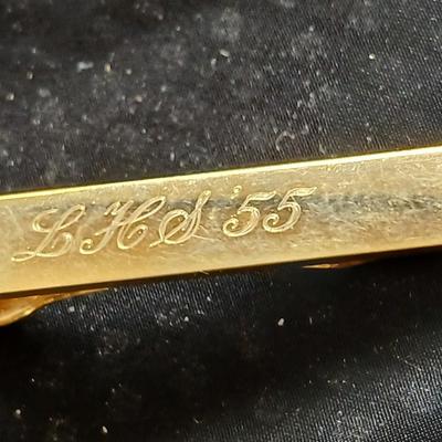 Vintage divided trinket box with Tie clips - Anson - Swank