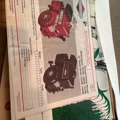 Vintage owners manuals and Skelly ashtray