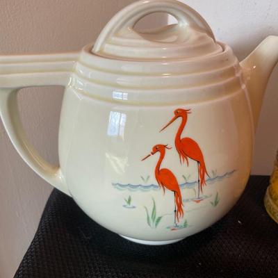Drip olator coffee pot with cup, candle and gold tone holder