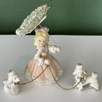 Vintage Royal Japan Ceramic Spaghetti Poodles