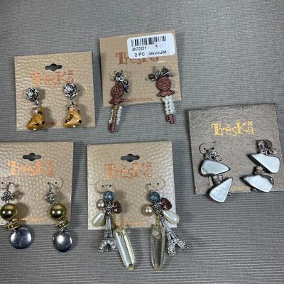 5 pair Treska Earrings