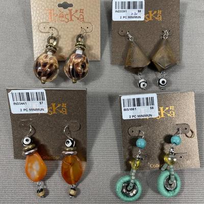4 pair Treska Earrings