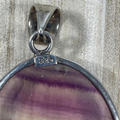 Sterling silver Fluorite Pendant