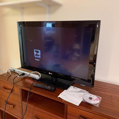 32” LG TV with Remote and Surge Protector (GB-BM)