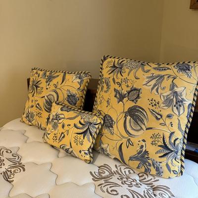 Yellow and Blue Floral Pillows and More (UB-BM)