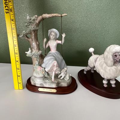LaVerona Collection Ardalt Japan hand painted Music Box, Royal Doulton Poodle