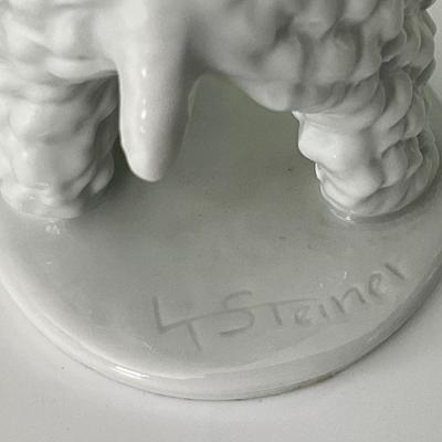 Vintage (1960) German Unterweissbach Porcelain Poodle by T. Steiner