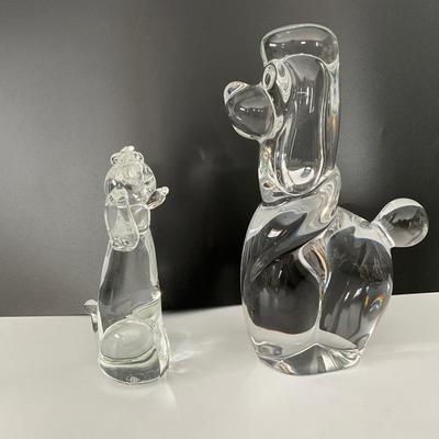 Solid Glass Weighted statues
