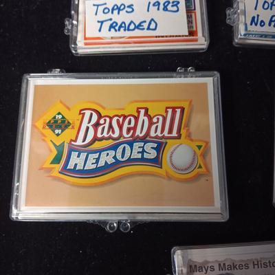 VARIOUS CONTAINERS OF BASEBALL TRADING CARDS
