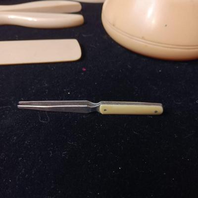ANTIQUE CELLULOID VANITY SET