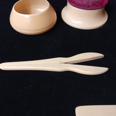 ANTIQUE CELLULOID VANITY SET