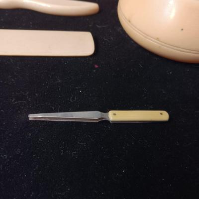 ANTIQUE CELLULOID VANITY SET