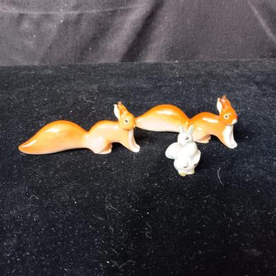 3 CERAMIC ANIMALS MARKED "MADE IN THE USSR"