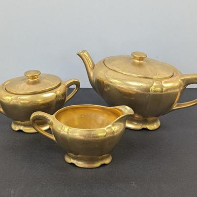 Hand Painted 22 K Gold Tea Set