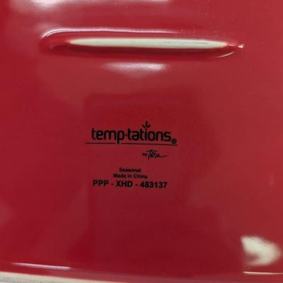 Temp-tations Tara Doodle Doo Red Rooster Square Baking Dish 7 3/4"