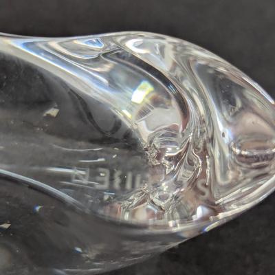 Steuben Bull Hand Cooler Paperweight Marked Crystal Glass