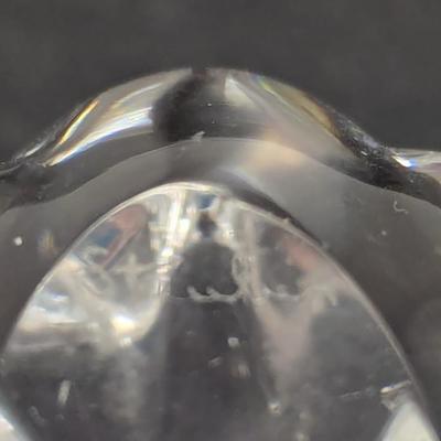 Steuben Ram Hand Cooler Paperweight Signed Crystal Glass