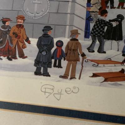 US Naval Academy Signed / Numbered Framed / Matted Print Byer