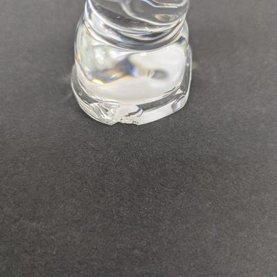 Steuben Dog & Puppy Love Hand Cooler Paperweight Signed Crystal Glass