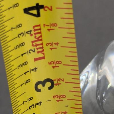 Steuben Penguin Hand Cooler Paperweight Marked Crystal Glass