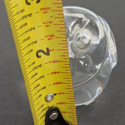 Steuben Owl Hand Cooler Paperweight Marked Crystal Glass