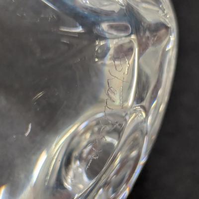 Steuben Ladybug Hand Cooler Paperweight Signed Crystal Glass