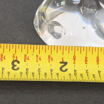 Steuben Ladybug Hand Cooler Paperweight Signed Crystal Glass