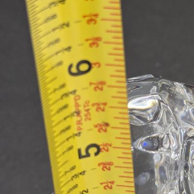 Orrefors Dog Hand Cooler Paperweight Signed Crystal Glass