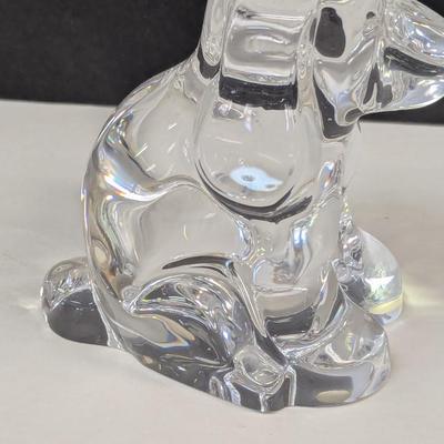 Orrefors Dog Hand Cooler Paperweight Signed Crystal Glass
