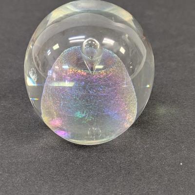 1990 Signed Glass Paperweight