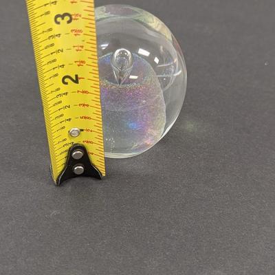 1990 Signed Glass Paperweight
