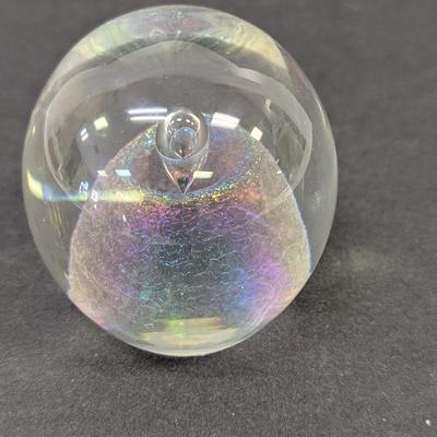 1990 Signed Glass Paperweight