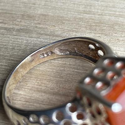 Carnelian Sterling Silver Ring 8