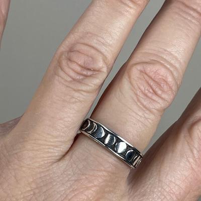 Moonphase Sterling silver Ring 9