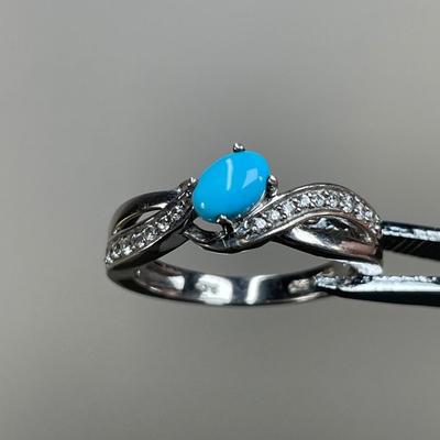 Kingman Turquoise Sterling silver Ring 7.5