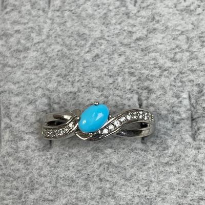 Kingman Turquoise Sterling silver Ring 7.5