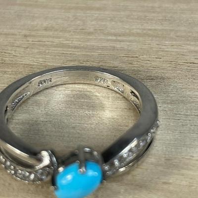 Kingman Turquoise Sterling silver Ring 7.5