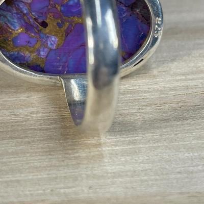 Purple Copper Sterling Silver Ring 9