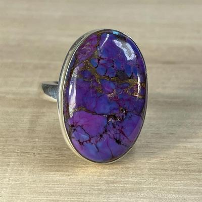 Purple Copper Sterling Silver Ring 9
