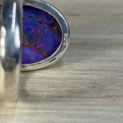 Purple Copper Sterling Silver Ring 9