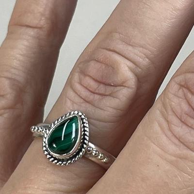 Malachite Sterling silver Ring 7