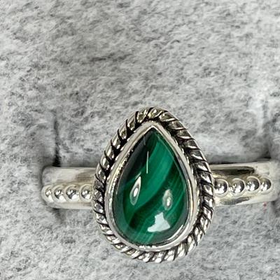 Malachite Sterling silver Ring 7