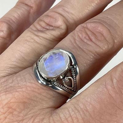 Moonstone Sterling Silver Ring 9