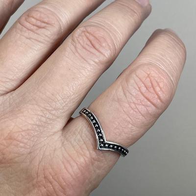 Sterling Silver Chevron Ring 10