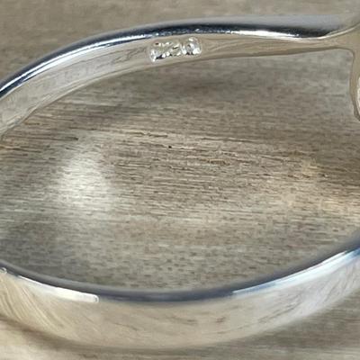 White Opal Sterling Silver Ring 8