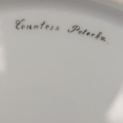 Set Of 8 Lamb Dresden Portrait Cabinet Plates