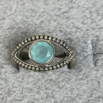 Chalcedony Sterling Silver Ring 9
