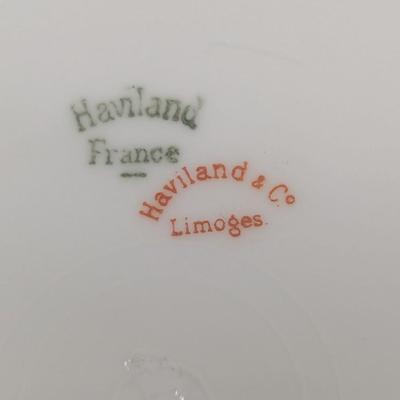 7 - Clear Etched Glass Plates Haviland Limoges Plate Porcelain Tray